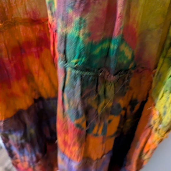 Beautiful Cotton Tie Dye Dress Size S - Picture 5 of 6